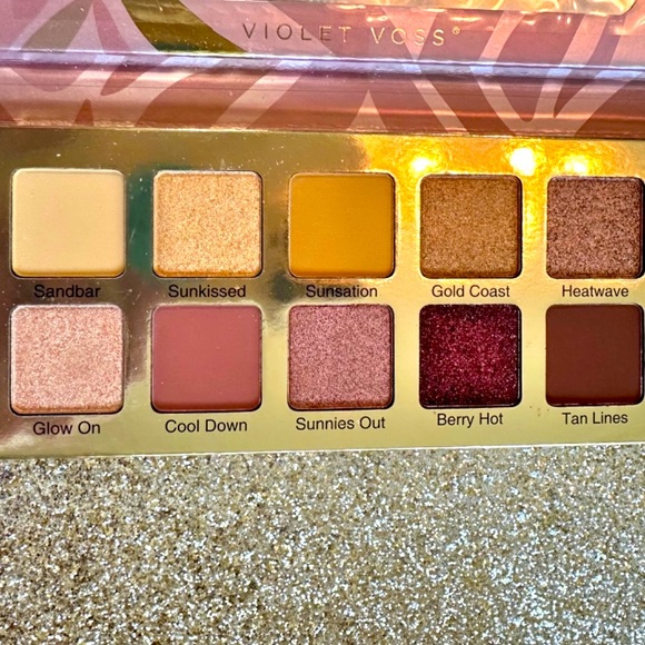 NWOB Violet Voss Cosmetics SunKissed Summer Pigment Palette Glitter Matte - Picture 4 of 9